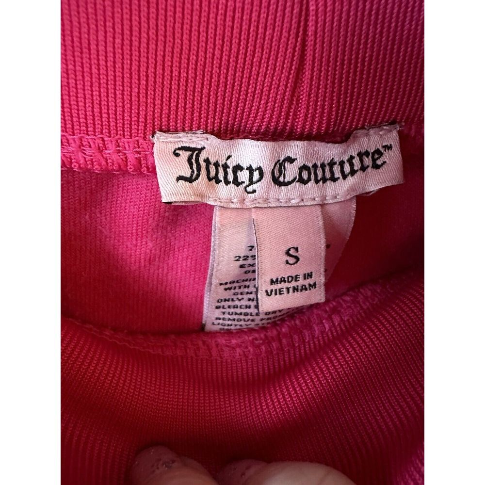 Juicy Couture Soft Velour Hot Pink Track Suit Jacket Pants‎ Set Size Small - Picture 5 of 9